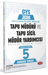 Tapu Müdürü - Tapu Sicil Müdür Yardımcısı GYS Tamamı Çözümlü 5 Deneme Sınavı - 1