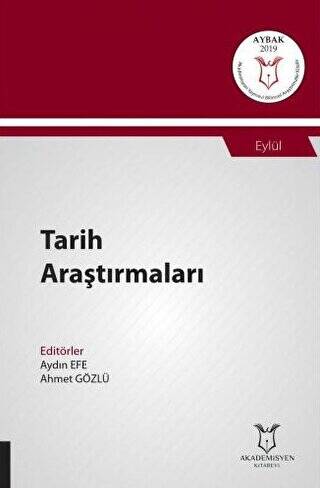 Tarih Araştırmaları AYBAK 2019 Eylül - 1