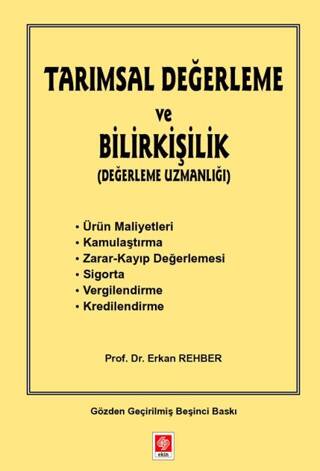 Tarımsal Değerleme ve Bilirkişilik - 1