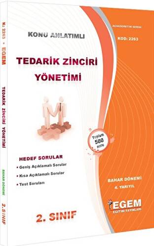 Tedarik Zinciri Yönetimi Bahar Dönemi Konu Anlatımlı Soru Bankası - 1