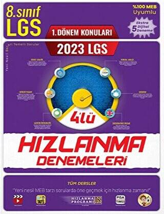 2023 8. Sınıf LGS 1. Dönem 4 lü Hızlanma Denemeleri - 1