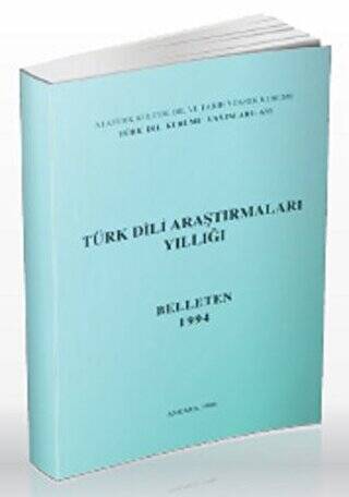 Türk Dili Araştırmaları Yıllığı - Belleten 1994 - 1