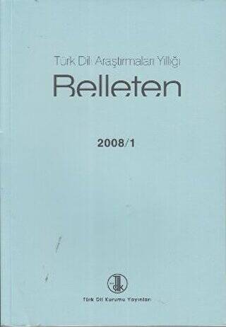 Türk Dili Araştırmaları Yıllığı - Belleten 2008 - 1 - 1