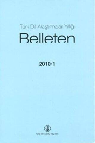 Türk Dili Araştırmaları Yıllığı - Belleten 2010 - 1 - 1