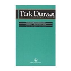 Türk Dünyası Dil ve Edebiyat Dergisi Sayı: 22 - 1