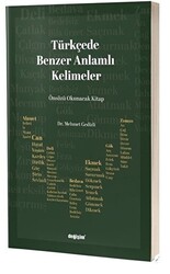 Türkçede Benzer Anlamlı Kelimeler - 1