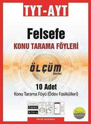 TYT AYT Felsefe Konu Tarama Föyleri Ölçüm Serisi 10 Fasikül - 1