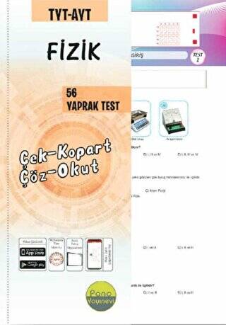 TYT-AYT Fizik Yaprak Testleri Çek Kopart - 1