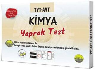 TYT-AYT Kimya Yaprak Testleri Kutulu Dökme Test 5x48 Adet - 1