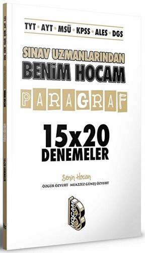 TYT-AYT-MSÜ-KPSS-ALES-DGS Sınav Uzmanlarından Paragraf 15x20 Denemeler - 1