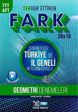 TYT AYT Tekrar Ettiren Fark 28x10 Geometri Denemeleri - 1