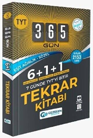 TYT Eşit Ağırlık Sözel 365 Tekrar Kitabı - 1