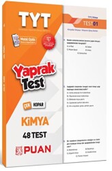 TYT Kimya Çek Kopart Akıllı Test - 1