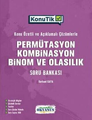 TYT KonuTik Permütasyon, Kombinasyon, Binom Ve Olasılık Soru Bankası - 1