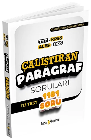 TYT KPSS ALES DGS Çalıştıran Paragraf Soruları - 1