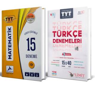 TYT Matematik Video Çözümlü 15 Branş Deneme + TYT Türkçe 15x40 Denemeleri 2 Kitap - 1