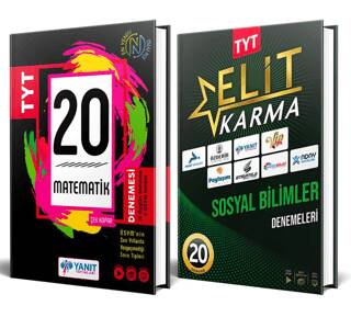 TYT Matematik Video Çözümlü 20 Branş Deneme + Elit Karma TYT Sosyal Bilimler 20 Branş Deneme 2 Kitap - 1