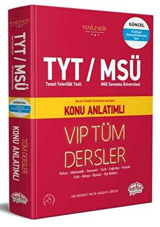 TYT MSÜ Tüm Dersler Konu Anlatımlı - 1