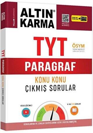 TYT Paragraf Konu Konu Çıkmış Sorular - 1