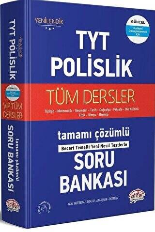 TYT - Polislik Tüm Dersler Tamamı Çözümlü Soru Bankası - 1