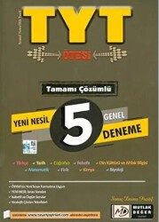 TYT Tamamı Çözümlü Yeni Nesil 5 Genel Deneme - 1