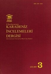 Uluslararası Karadeniz İncelemeleri Dergisi - İnternational Journal Of Black Sea Studies Sayı: 3 - 1