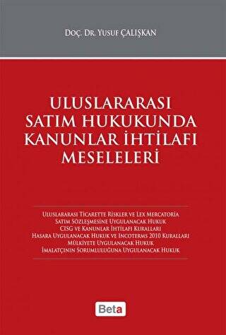 Uluslararası Satım Hukukunda Kanunlar İhtilafı Meseleleri - 1