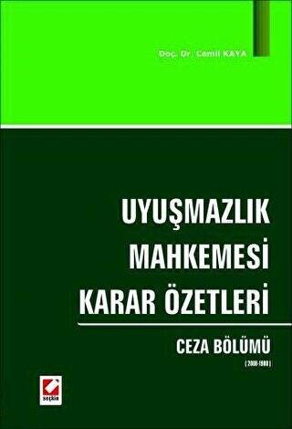 Uyuşmazlık Mahkemesi Karar Özetleri Ceza Bölümü - 1