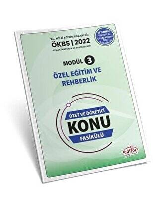 Uzman ve Başöğretmen Modül 3 Özel Eğitim ve Rehberlik Özet ve Öğretici Konu Fasikülü - 1