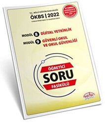 Uzman ve Başöğretmen Modül 8 Dijital Yetkinlik - Modül 9 Güvenli Okul ve Okul Güvenliği Öğretici Soru Fasikülü - 1