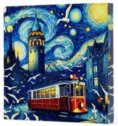 Van Gogh 1 Galata - Çizgisiz Yan Boyamalı Defter - 1