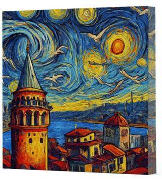 Van Gogh 5 Galata - Çizgisiz Yan Boyamalı Defter - 1