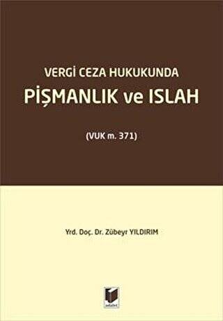 Vergi Ceza Hukukunda Pişmanlık ve Islah - 1