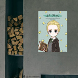 Wizarding World Poster Model: Draco Malfoy Manga Style A3 Boyutunda - 1