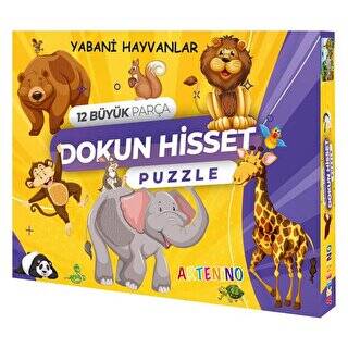 Yabani Hayvanları 12 Büyük Parça Dokun Hisset Puzzle - 1