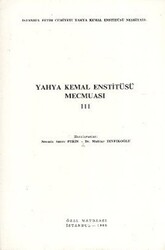 Yahya Kemal Enstitüsü Mecmuası 3. Cilt - 1