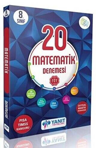 Yanıt 8. Sınıf Çözümlü 20 Matematik Branş Denemesi - 1