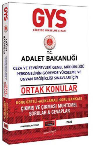 Yargı Yayınları 2023 Adalet Bakanlığı Ceza ve Tevkifevleri Genel Müdürlüğü Personeli İçin Unvan Değişikliği Sınavlarına Yönelik Ortak Konular Konu Özetli Soru Bankası - 1