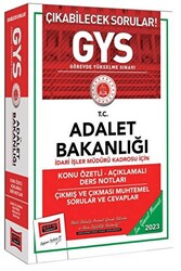 Yargı Yayınları 2023 Adalet Bakanlığı GYS İdari İşler Müdürü Kadrosu İçin Konu Özetli Açıklamalı Ders Notları Çıkmış ve Çıkması Muhtemel Sorular ve Cevaplar - 1