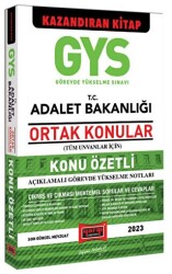 Yargı Yayınları 2023 Adalet Bakanlığı GYS Tüm Unvanlar İçin Ortak Konular Konu Özetli Ders Notları - 1