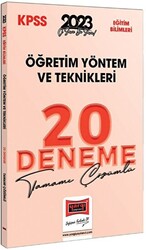 Yargı Yayınları 2023 KPSS Eğitim Bilimleri Öğretim Yöntem ve Teknikleri ÖYT Tamamı Çözümlü 20 Deneme - 1