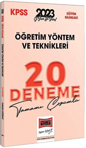 Yargı Yayınları 2023 KPSS Eğitim Bilimleri Öğretim Yöntem ve Teknikleri ÖYT Tamamı Çözümlü 20 Deneme - 1