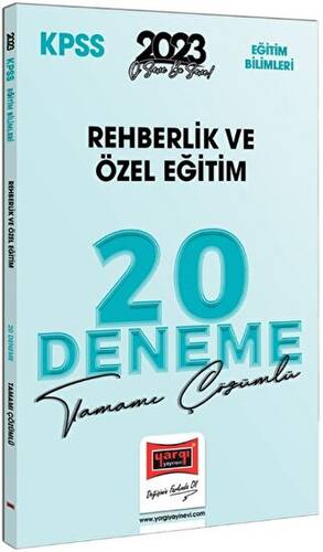 Yargı Yayınları 2023 KPSS Eğitim Bilimleri Rehberlik ve Özel Eğitim Tamamı Çözümlü 20 Deneme - 1