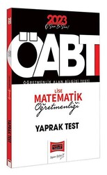 Yargı Yayınları 2023 KPSS ÖABT Lise Matematik Öğretmenliği Çek Kopart Yaprak Test - 1