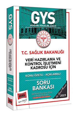 Yargı Yayınları 2023 Sağlık Bakanlığı Veri Hazırlama ve Kontrol İşletmeni Kadrosu İçin Konu Özetli Açıklamalı Soru Bankası - 1