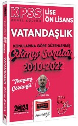 Yargı Yayınları 2024 KPSS Lise Ön Lisans Genel Kültür Vatandaşlık Konularına Göre Düzenlenmiş 2010-2022 Tamamı Çözümlü Çıkmış Sorular - 1