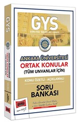 Yargı Yayınları GYS Ankara Üniversitesi Ortak Konular Konu Özetli - Açıklamalı Soru Bankası - 1