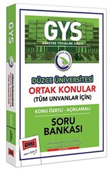 Yargı Yayınları GYS Düzce Üniversitesi Ortak Konular Konu Özetli - Açıklamalı Soru Bankası - 1