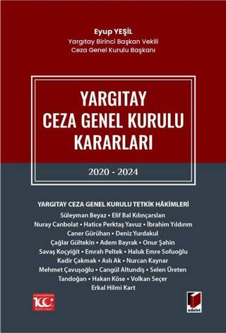 Yargıtay Ceza Genel Kurulu Kararları 2020 - 2024 - 1