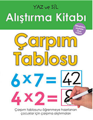 Yaz ve Sil - Alıştırma Kitabı - Çarpım Tablosu - 1